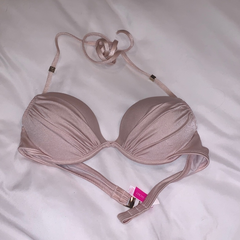 Victoria’s Secret shimmer blush padded bikini top